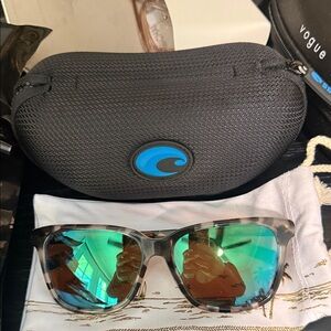 Costa May Tortoise Shell Sunglasses with Green Lenses